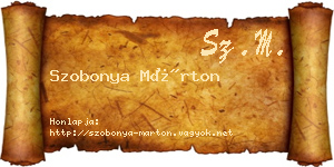 Szobonya Márton névjegykártya